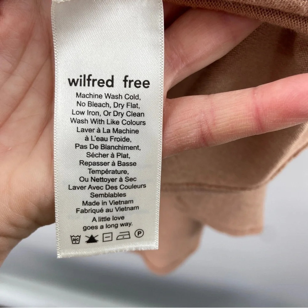 Aritzia Wilfred Free Neutral Tan Scoop Neck Lightweight Sweater Dress Size Small - Picture 7 of 8